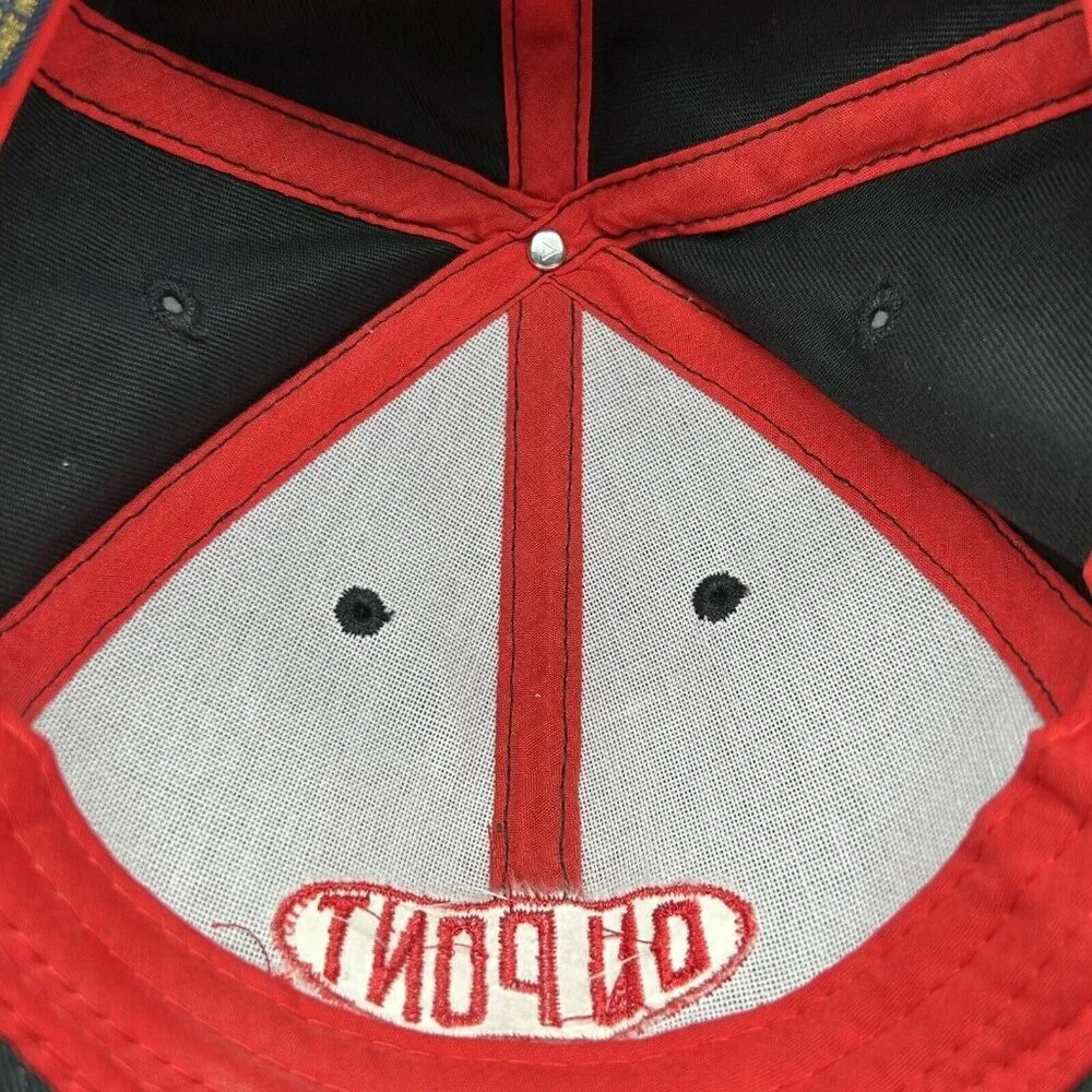 Du Pont Hat Baseball Cap Black Red Hook & Loop Closure Adjustable Embroidered